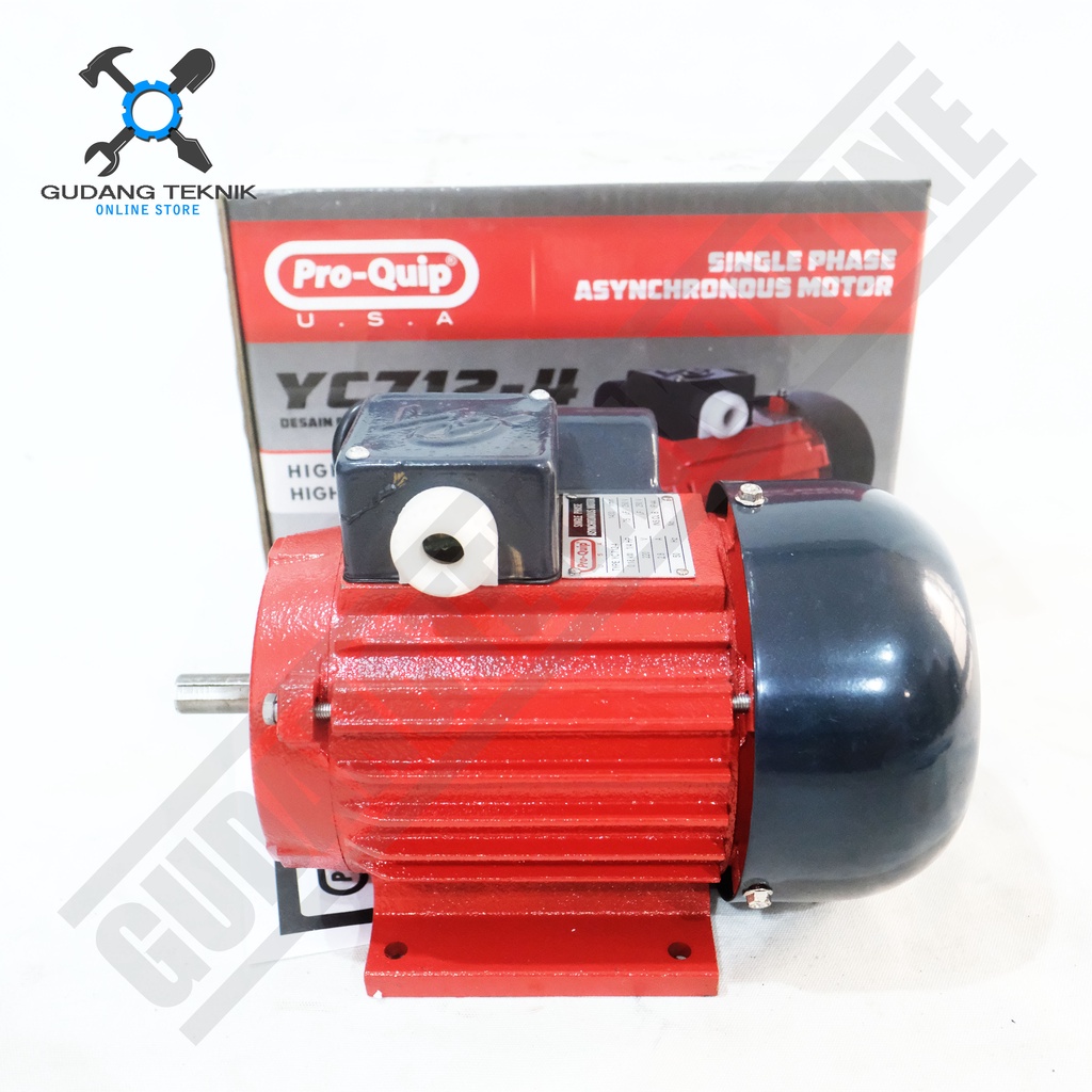 Dinamo Motor Penggerak 1/2 1/4 Hp 4P 1P 1400Rpm PROQUIP / Dinamo Elektro Motor Listrik 0.25Hp 0.5Hp 4P 1 Phase PROQUIP