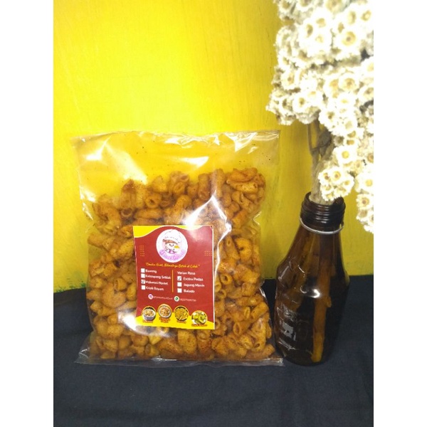 

[TERMURAH] KRIPIK MAKARONI BANTET DAUN JERUK 1/4kg