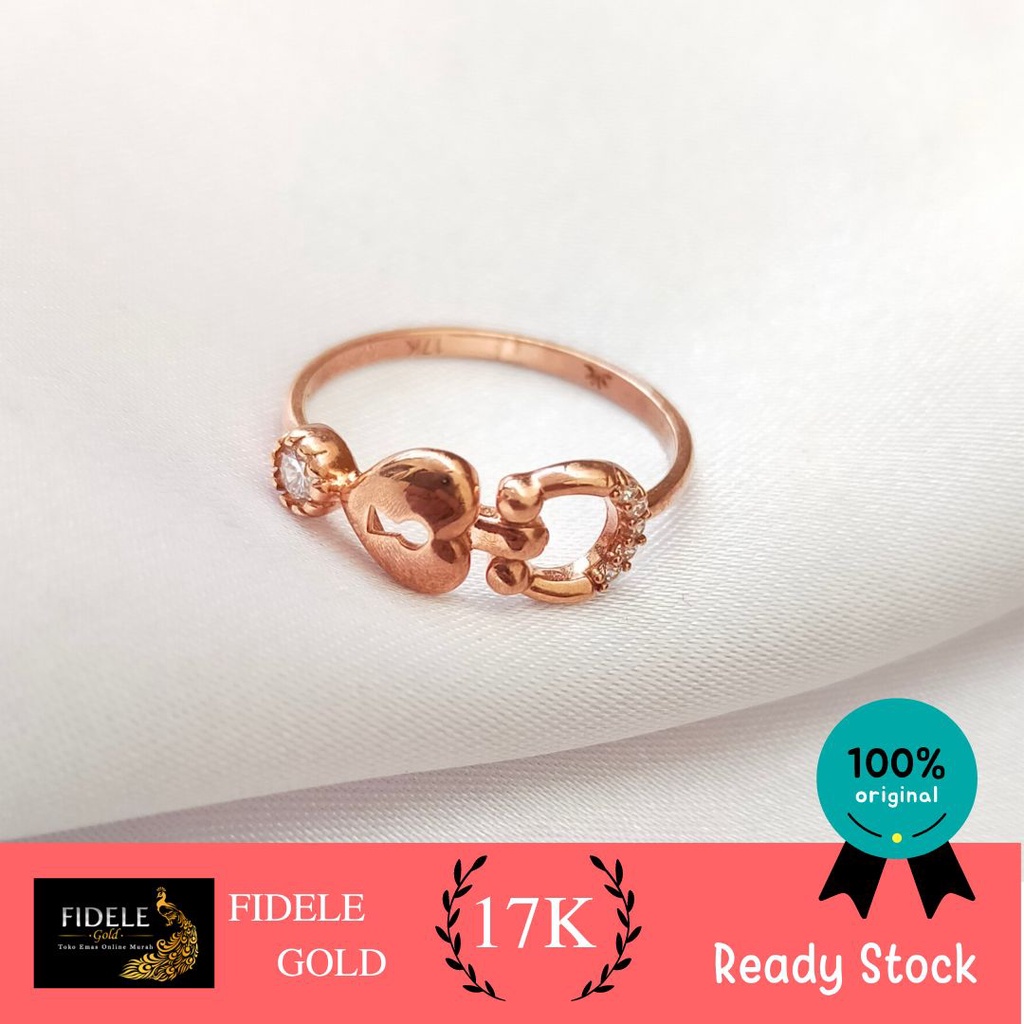 Cincin Lovita Emas Asli Kadar Tua 750