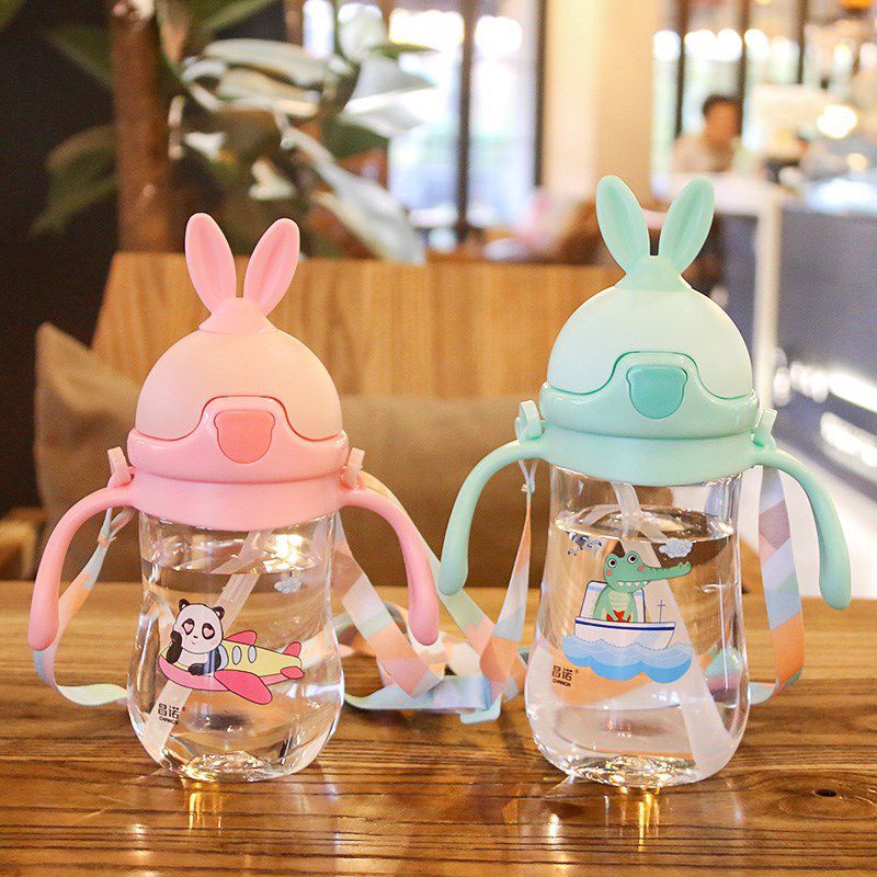 BOTOL AIR MINUM PLASTIK BOTOL AIR TUMBLER 280 ML KARTUN KELINCI KODE TY 0860