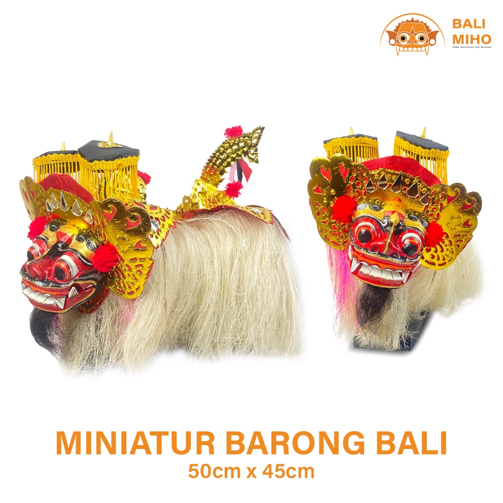 Pajangan Barong Bali Tanggung - Patung Barong - Dekorasi Barong - Miniatur Barong Bali - Patung Baro