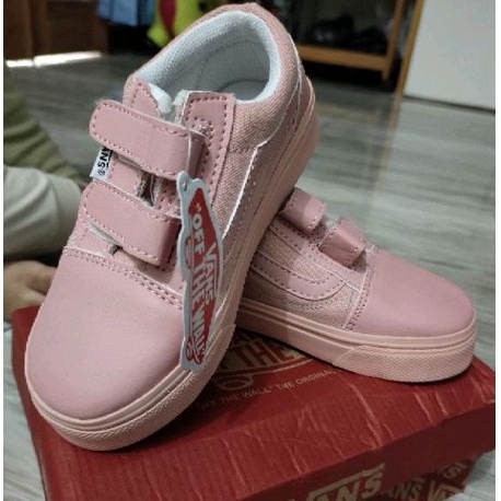 Preloved Sepatu Vans Anak Full Peach ukiran 26 + New Baju Vans ukuran L Take all