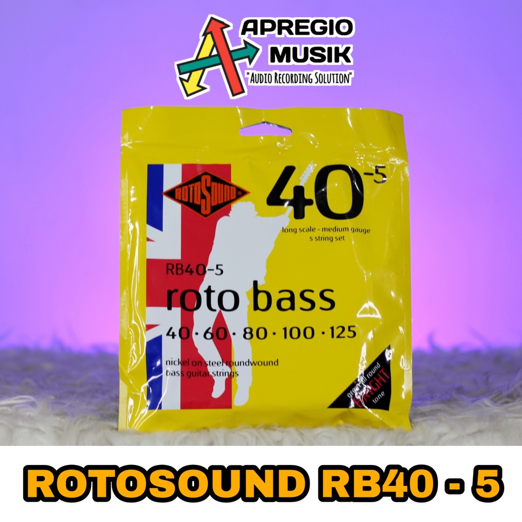 RotoSound Roto Bass Senar Gitar Bass 4 5 String Roto Sound RB40 RB45 ORI UK