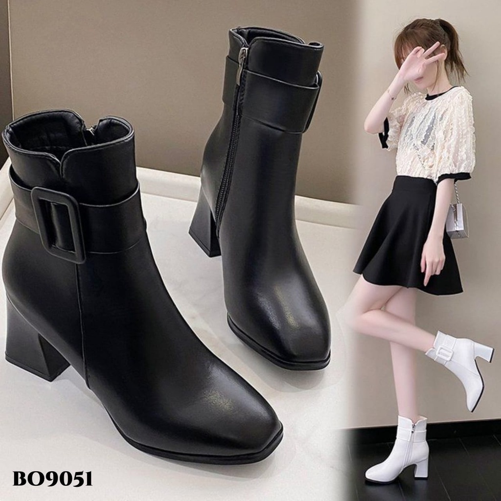 ✅PINKEY P089 Sepatu Boots Import Murah Wanita Terkini Flat Korea Terlaris Populer