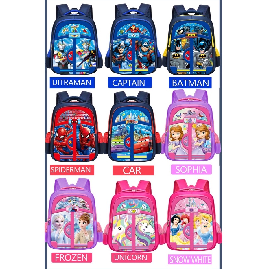 SMARTGIRL CUCI GUDANG NEW TAS RANSEL ANAK SEKOLAH TK IMPORT 3D 00034-00069