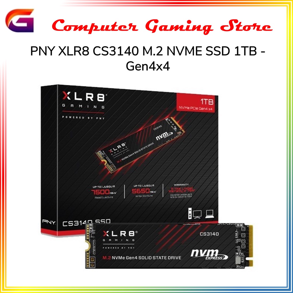 PNY XLR8 CS3140 M.2 NVME SSD 1TB - Gen4x4