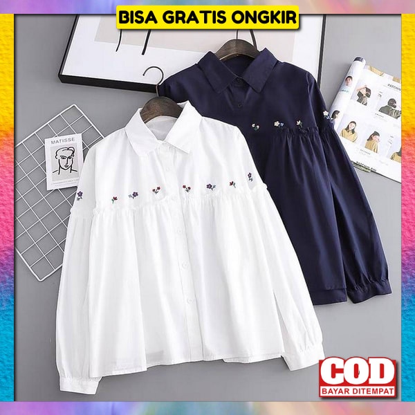 Blus Krmeja Kuliah Buju Bouse Cewk Korea Keneja Bluss Model Terbaru Blues Wnita Premium Bloue Fashio