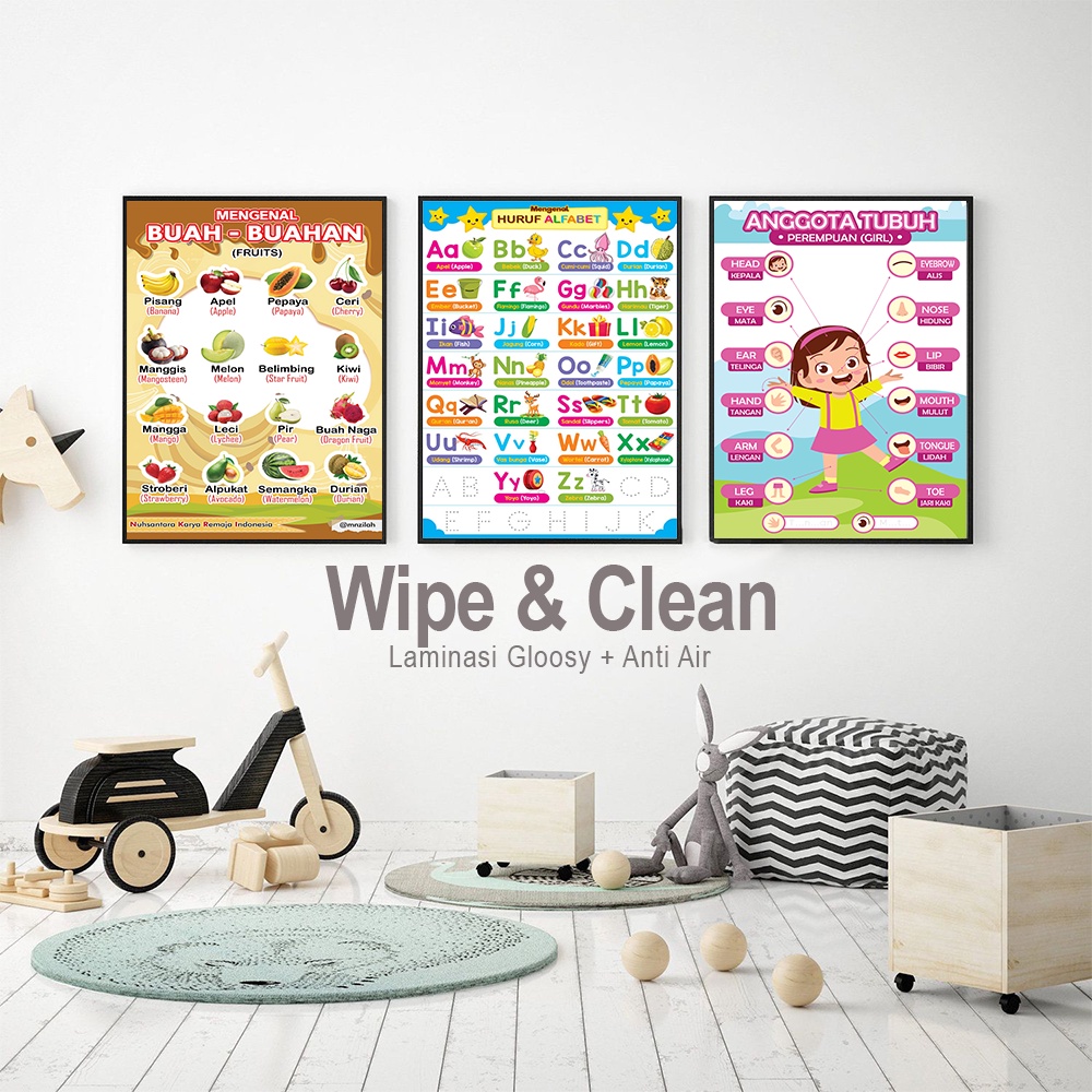 𝐁𝐈𝐒𝐀 𝐂𝐎𝐃 POSTER EDUKASI ANAK / POSTER DINDING / POSTER MAINAN BELAJAR ANAK USIA BALITA BATITA HIJAIYAH TRANSPORTASI ANGKA HURUF ALFABET / FLASHCARD BELAJAR MEMBACA