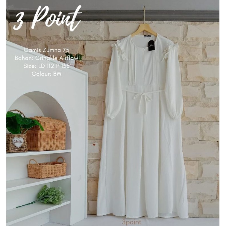 Gamis Zumna By 3 Point | Gamis Crinkle