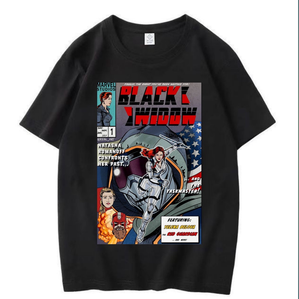 T SHIRT MARVEL BLACK WIDOW - KAOS BAJU FILM MOVIE BLACK WIDOW TERLARIS TERMURAH
