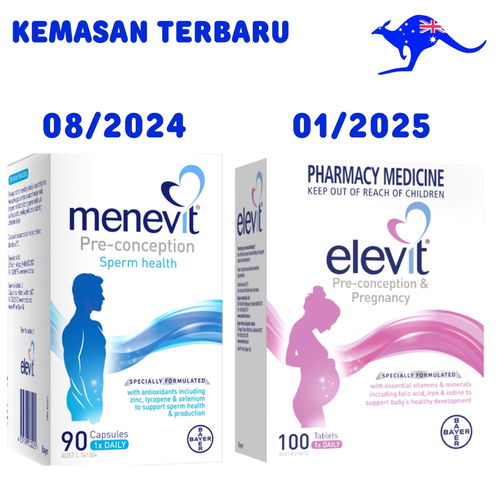 Jual Elevit Pre Conception Pregnancy 100 Tablets Tablet / Menevit Pre
