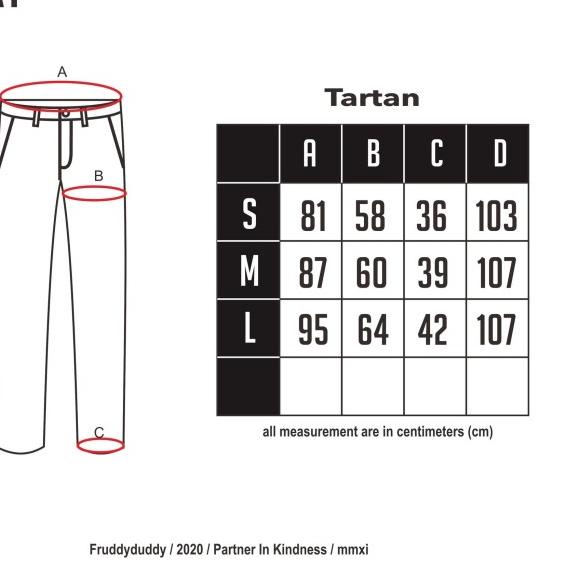 fruddy duddy - fddy - tartan - pants - red basic - S