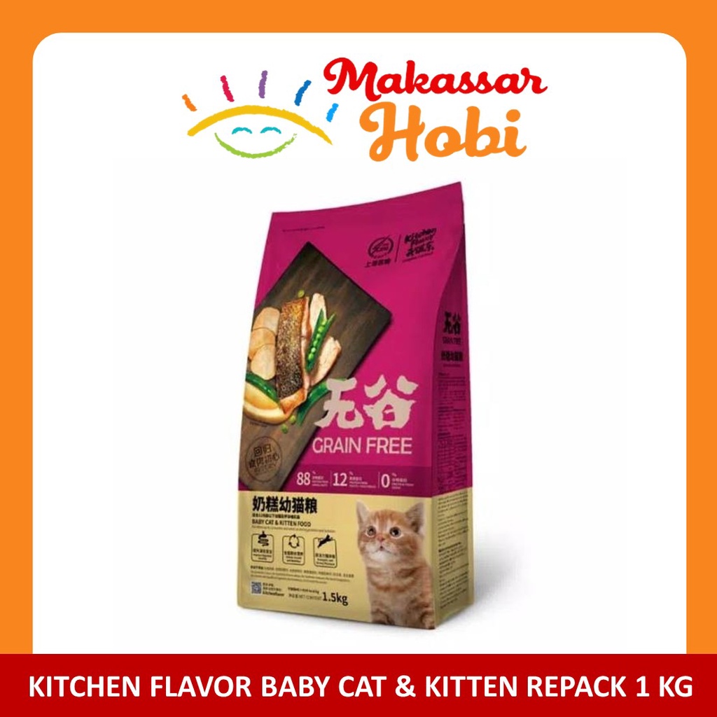 Kitchen Flavor Flavour BABY CAT KITTEN Food Repack 1kg Makanan Kucing
