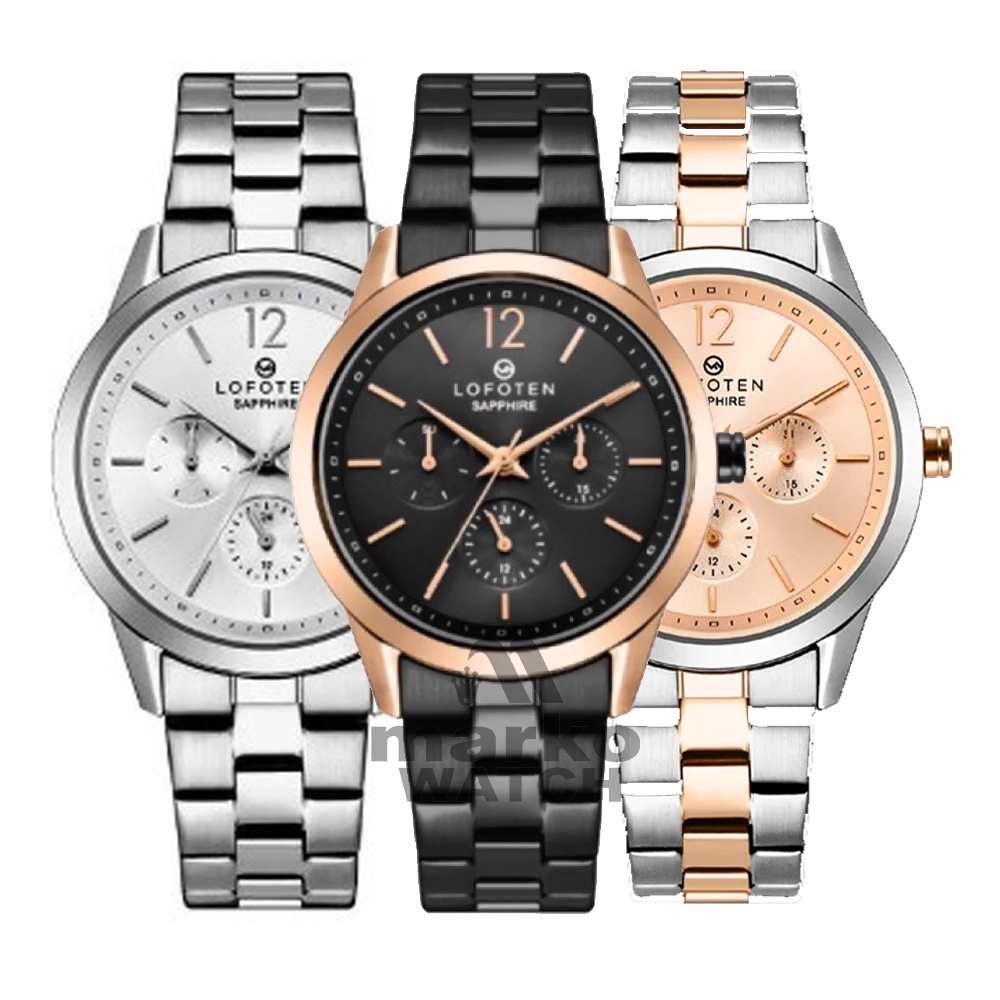 JAM TANGAN LOFOTEN F-2309LF / F 2309LF WANITA SAPPHIRE GLASS ORIGINAL 100%