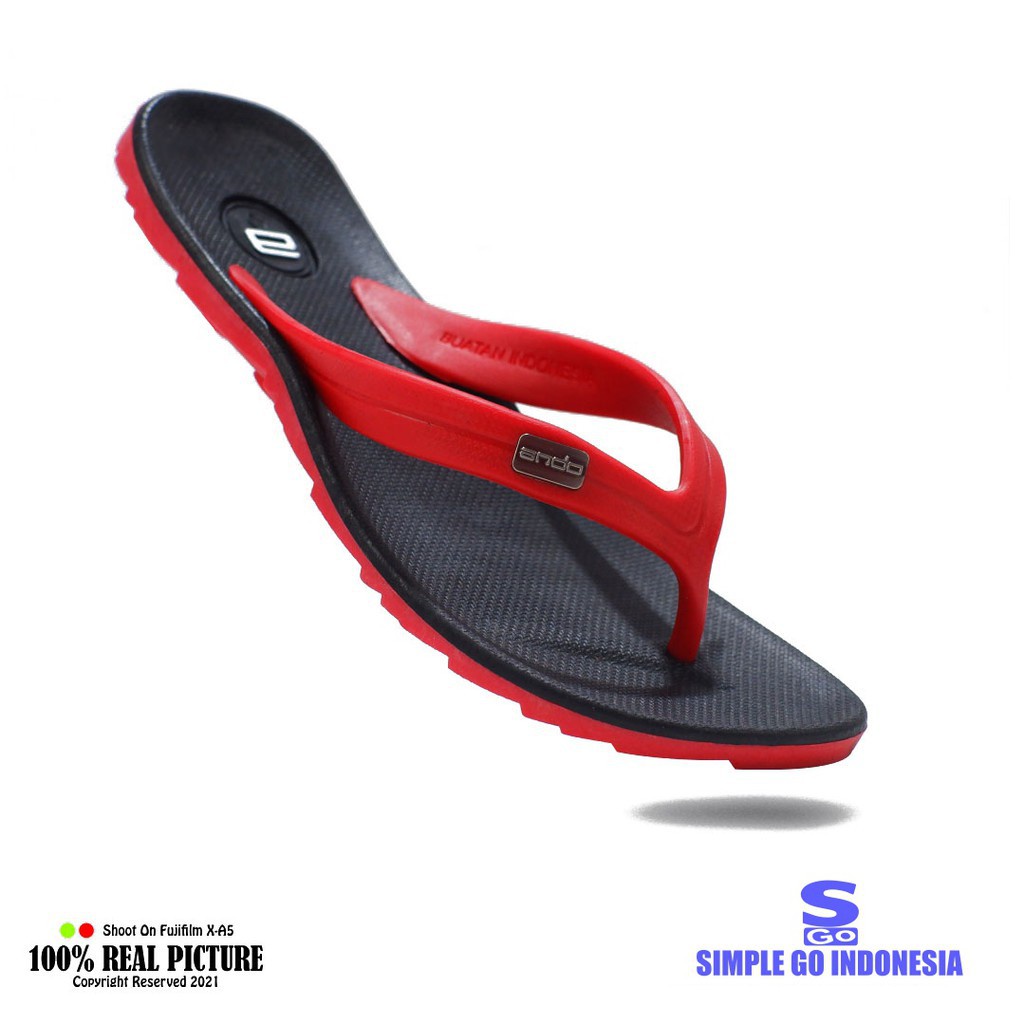 Ando Thunder 02 - Sandal jepit slide pria karet original | Sendal japit cowok lentur model simple matte 38-42