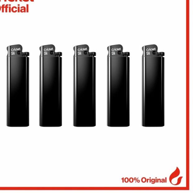 Korek Api Cricket Seri Polos Hitam - 50 Buah