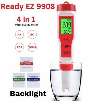 EZ9908 PH TDS EC Temperature Meter Tester Suhu Hidroponik EZ-9908