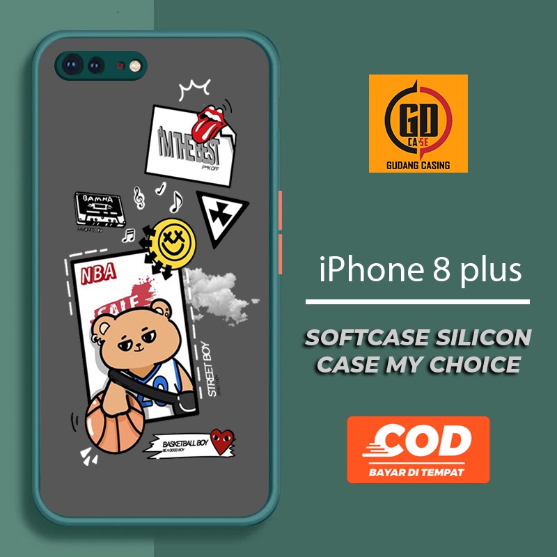 Case IPHONE 8 plus Case Hp IPHONE 8 plus  Case Mychoice Gudang Casing [CUTEBEAR] Casing Hp Aesthetic