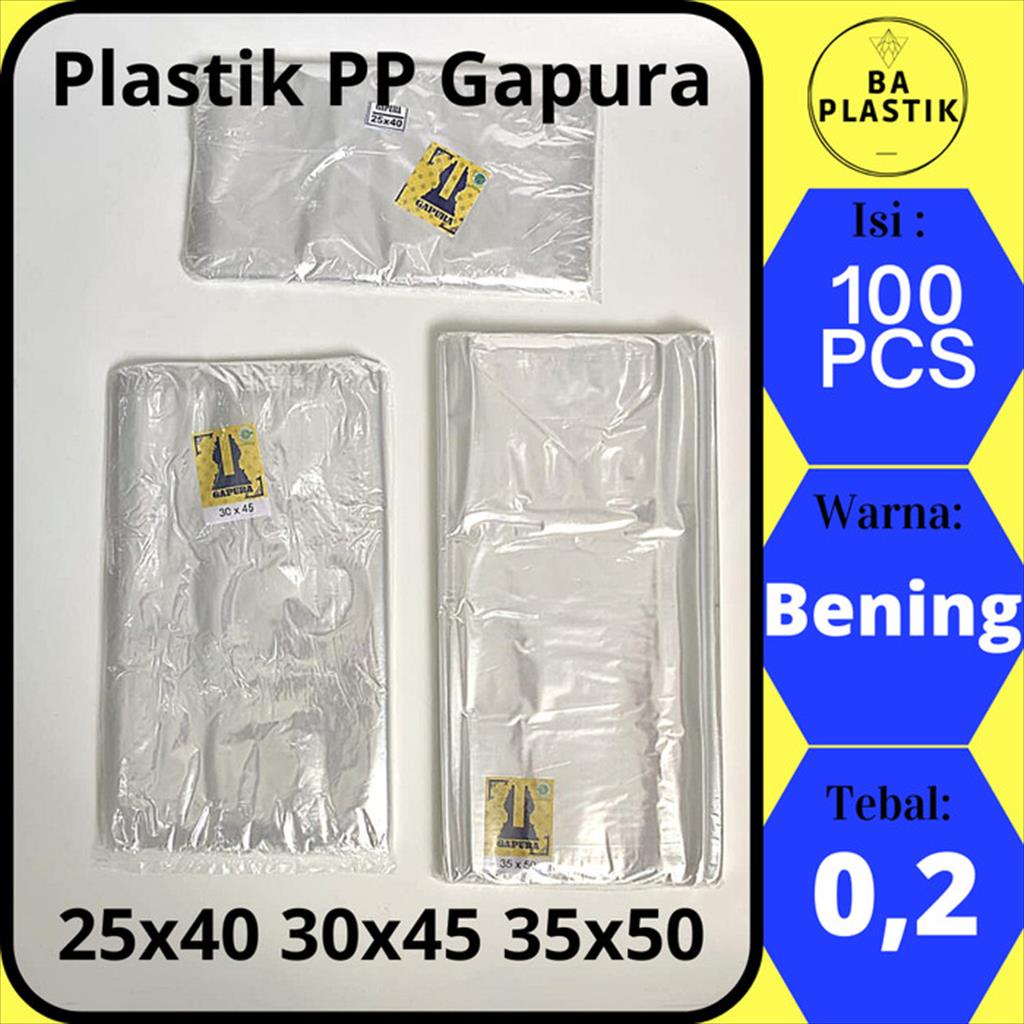 Plastik PP Tipis Gapura 30x45 Plastik Laundry