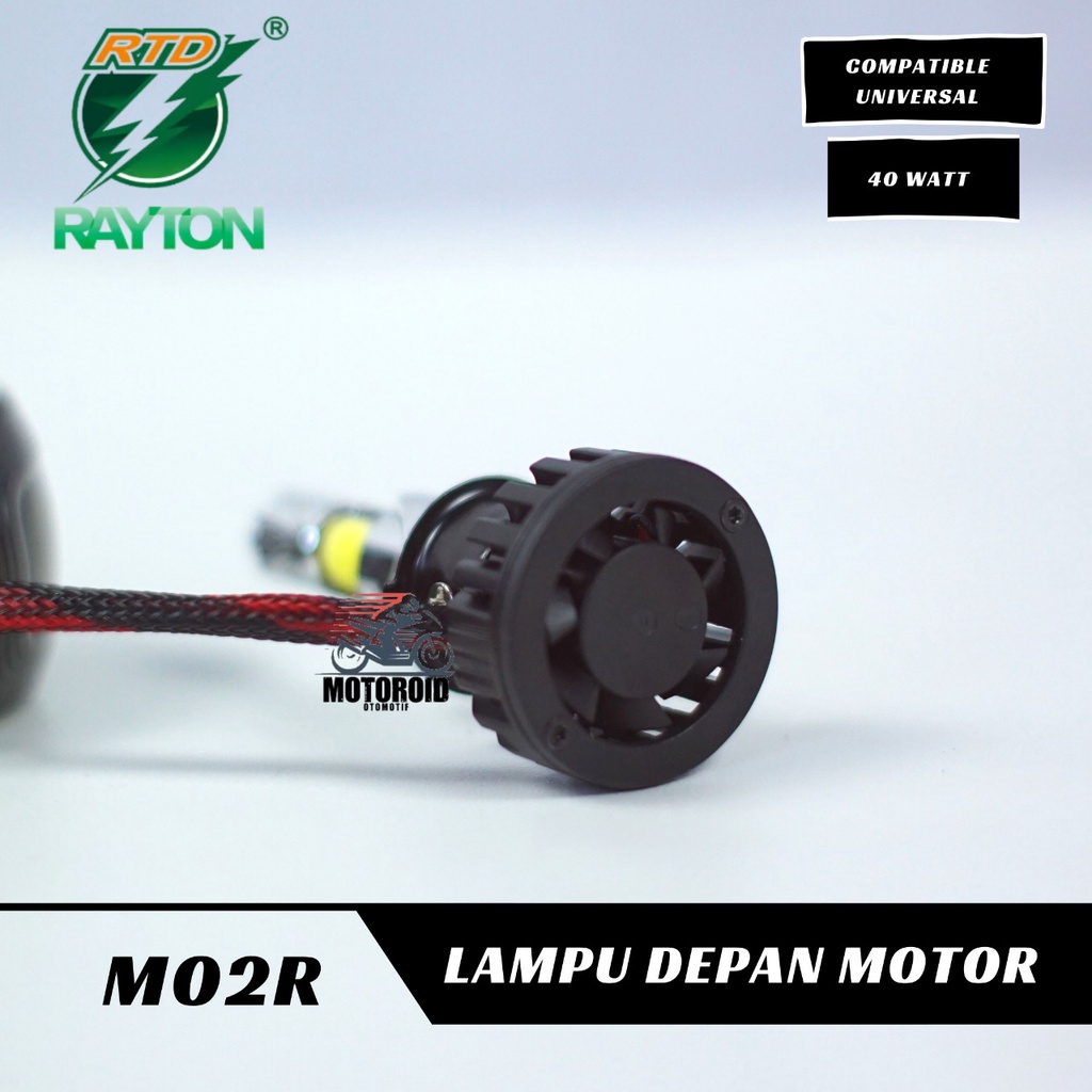 LAMPU DEPAN RAYTON M02R 40WATT 3 LED AC DC RTD 3 SISI M02R UNIVERSAL