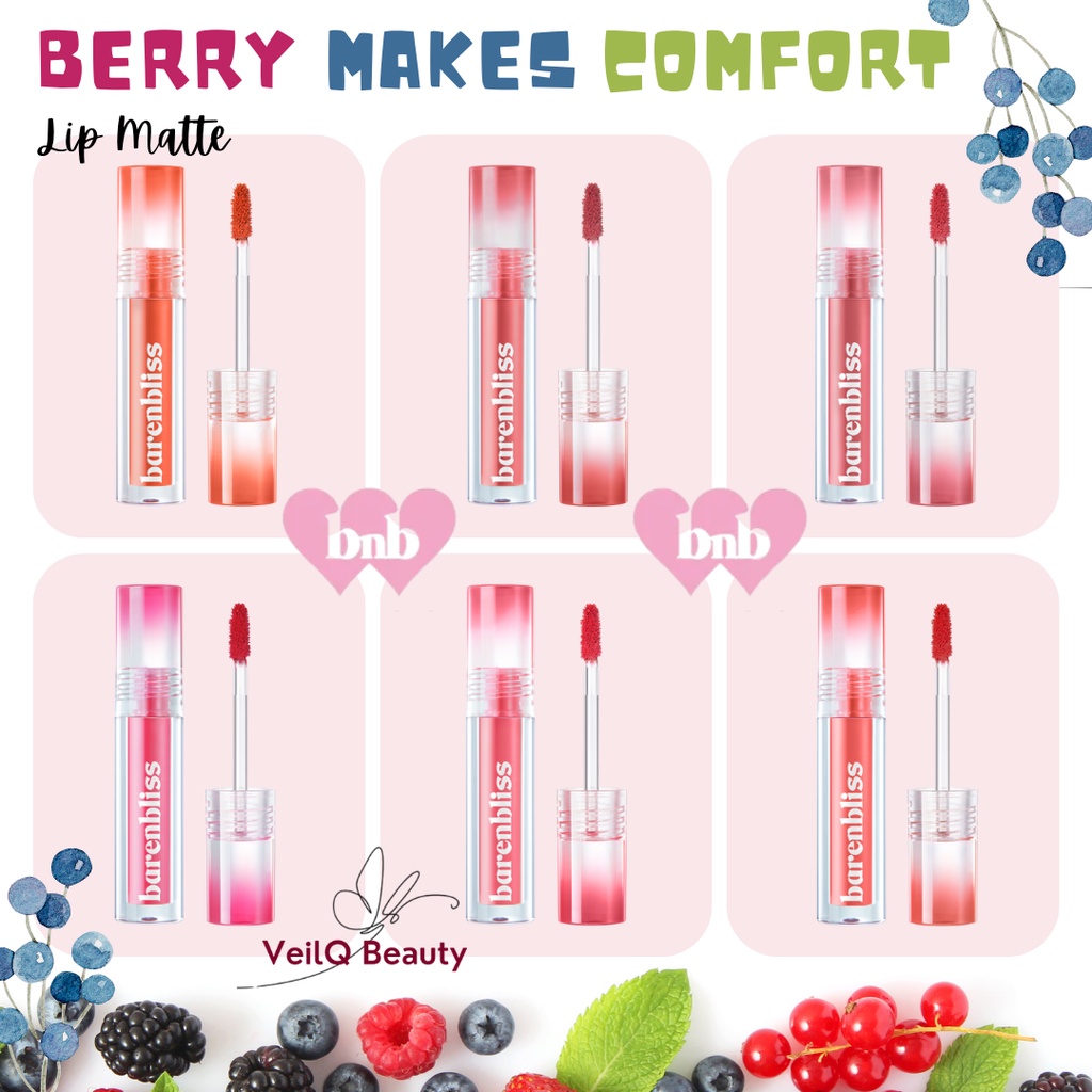 BNB Barenbliss Berry Makes Comfort Lip Matte | Kosmetik Lip Matte Lip Cream Liquid Lipstik 24H Moist