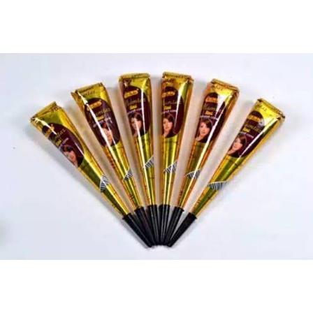 * NCC * K-Veda Mumtaz Henna Cone Instant Black Brown Red K Veda Halal Dekorasi Badan dan Tangan