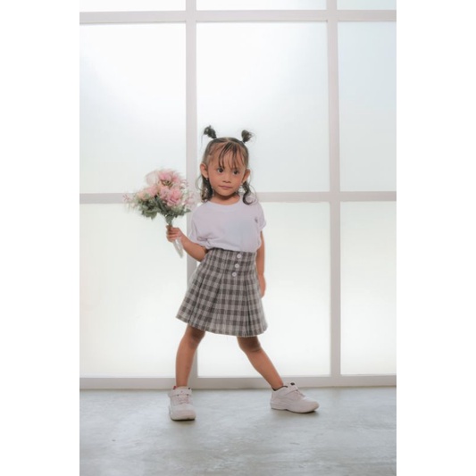 FLANEL SKIRT - Promo 10.10 Rok Anak Korea kain nyaman Anak Cewek kotak kotak  Perempuan Lucu Kiyowo Murah 1-6 Tahun