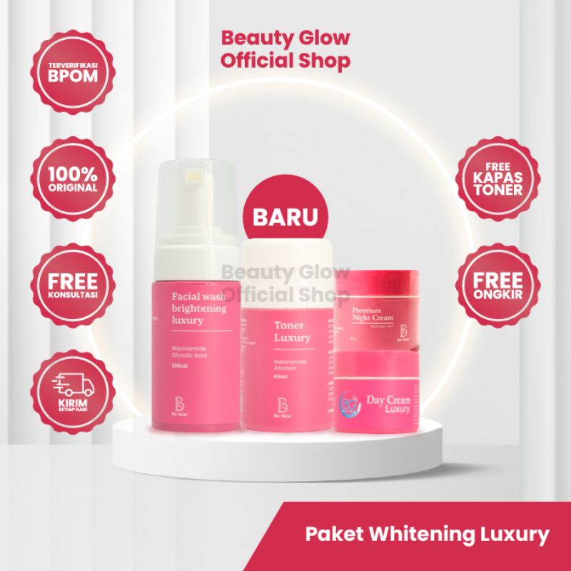 BG SKIN PAKET WAJAH LUXURY PREMIUM PAKET WHITENING LUXURY ANTI FLEK KUSAM