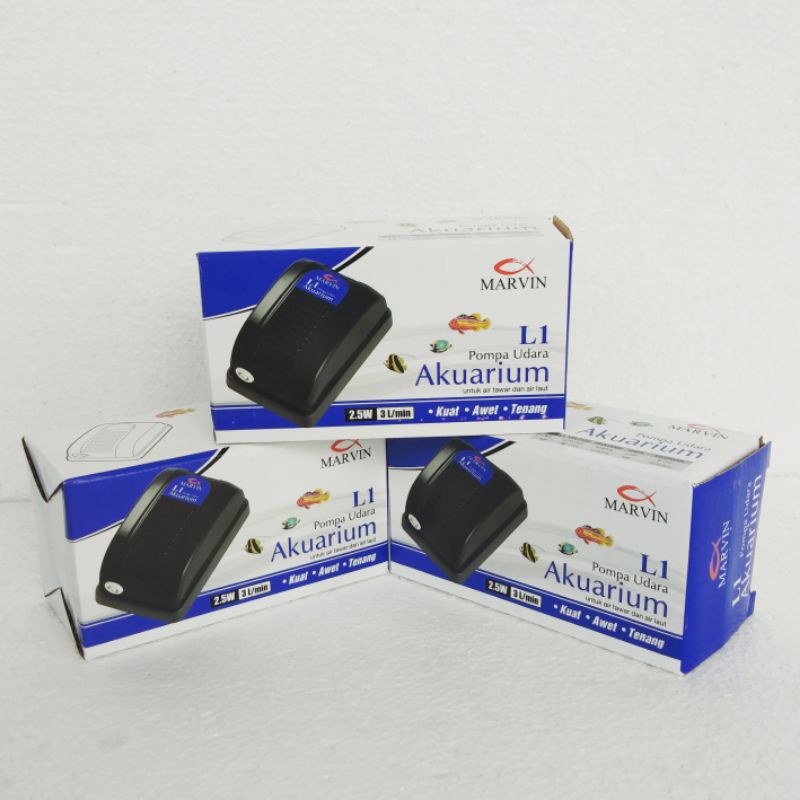 airpump aerator akuarium 1 lubang  ROSSTON  L1  NEW DUS PUTIH air pump mesin gelembung udara aquariun