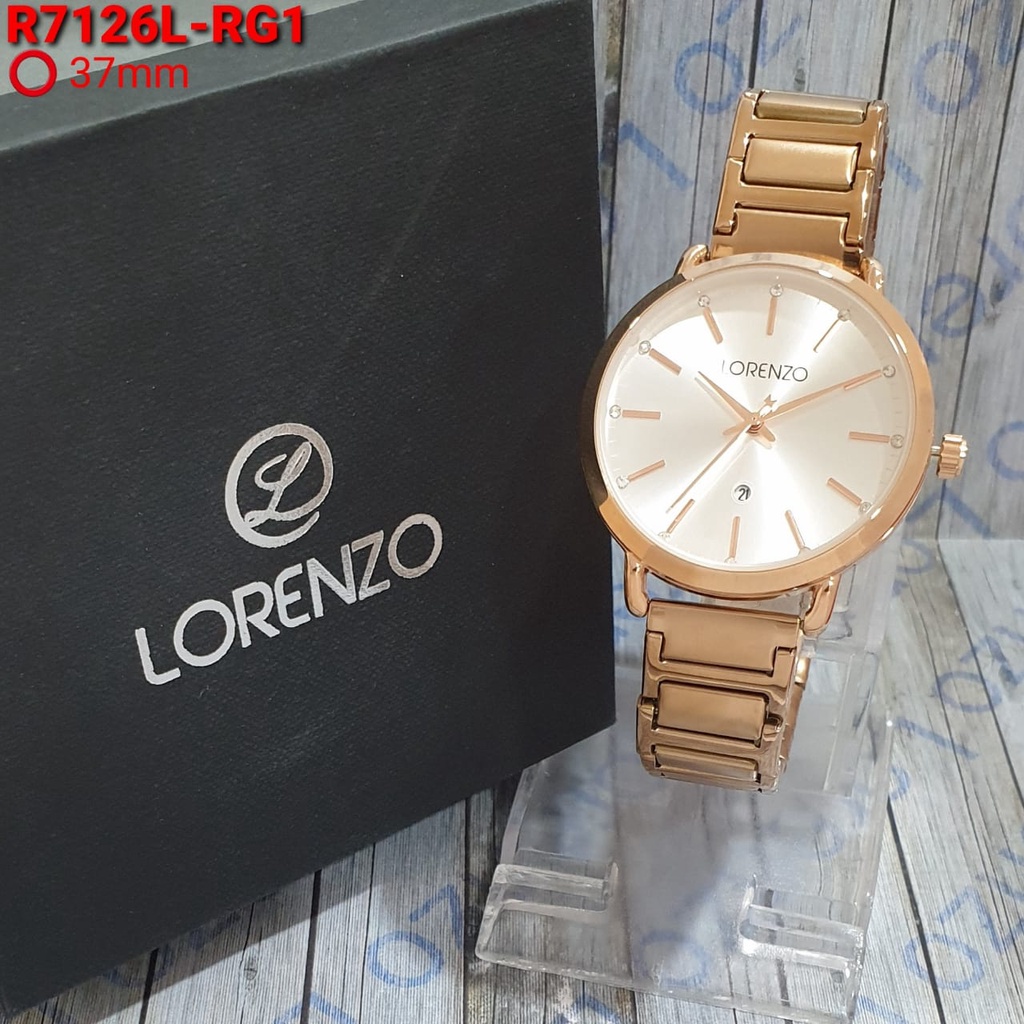 JAM TANGAN WANITA LORENZO R-7126L 7126L 7126 ORIGINAL FREE BOX