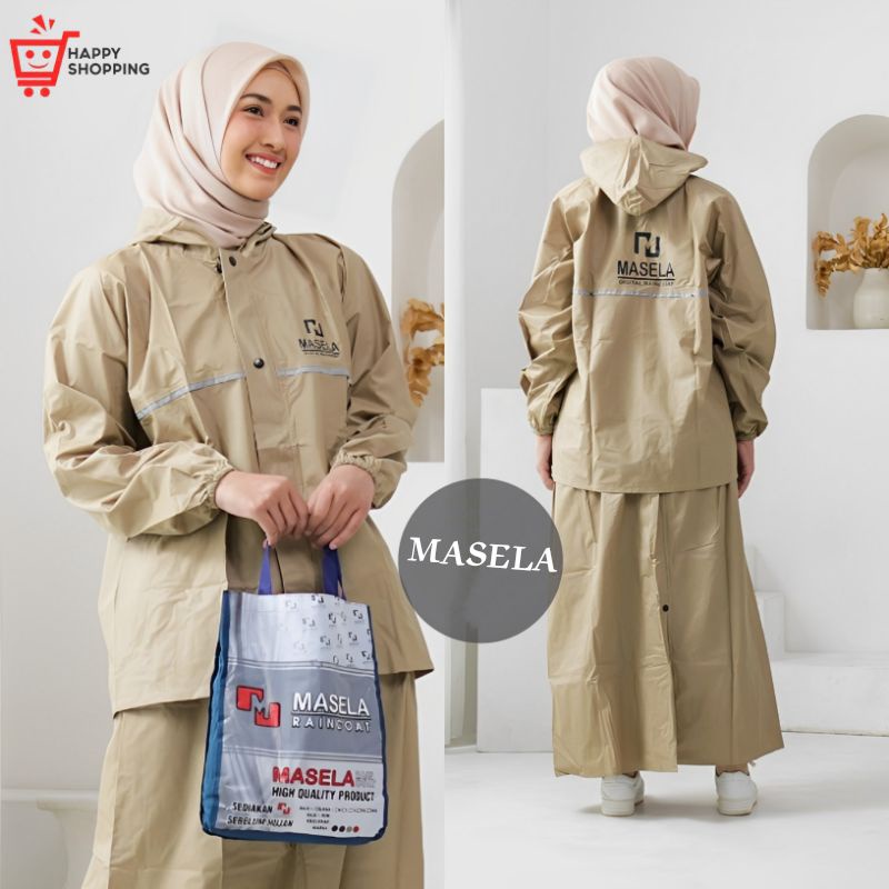 Masela Jas Hujan Wanita Setelan Rok