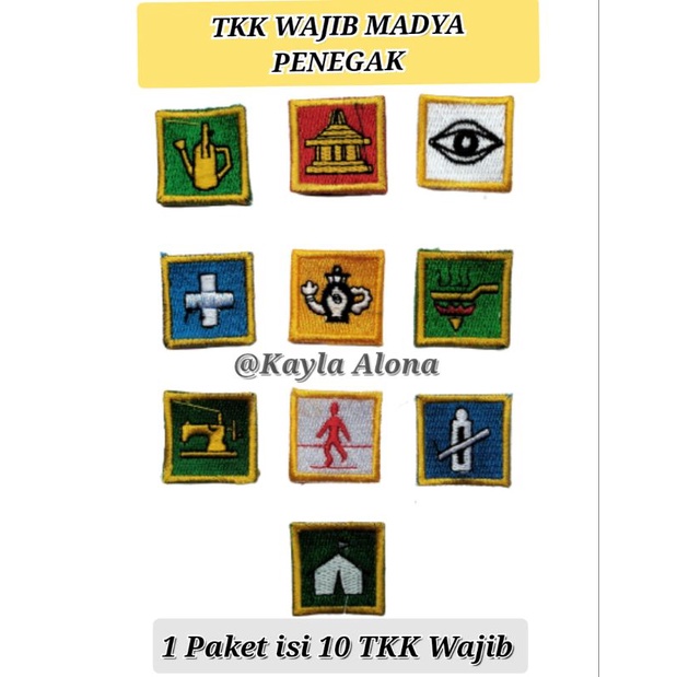 BET / BADGE TKK WAJIB MADYA PENEGAK ( HARGA 1 PAKET = ISI 10 TKK WAJIB )