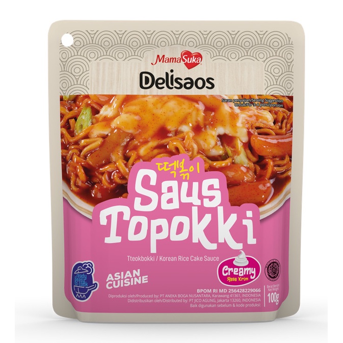 

MamaSuka Delisaos Saus Topokki Tteokbokki Halal 100g