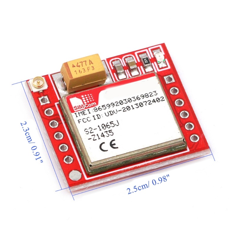 Btsg SIM800L TTL Serial Port GPRS Module Modul Ekstensi Dengan Antena Pengganti Quad-Band850 /900 /1800 /1900MHz