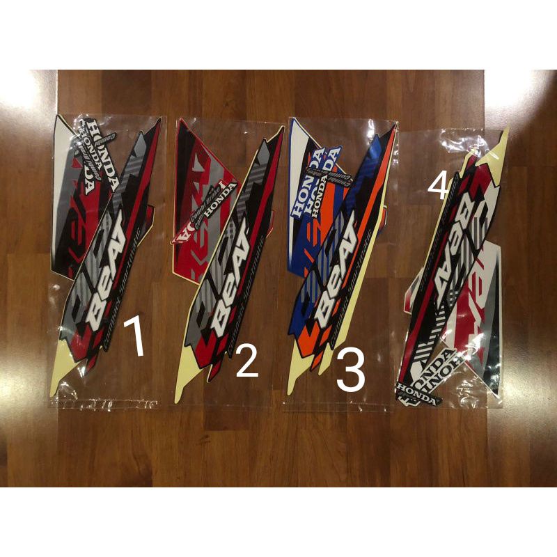 1 set Stiker les body les sayap motor lis motor beat fi esp 2021 new honda stripping motor honda bea