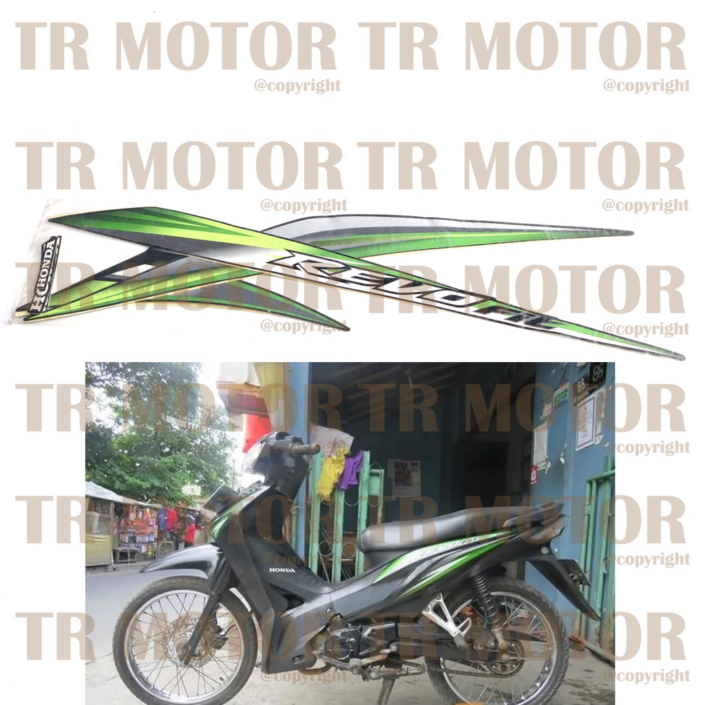 Stiker Motor Revo Fit 2013 Sticker Striping Lis Full Set Motor