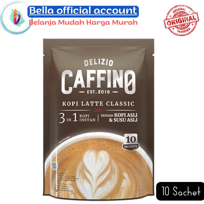 

Caffino 3in1 Kopi Instan Kopi Latte Classic Pouch 20 gr x 10 sachet - Latte Classic