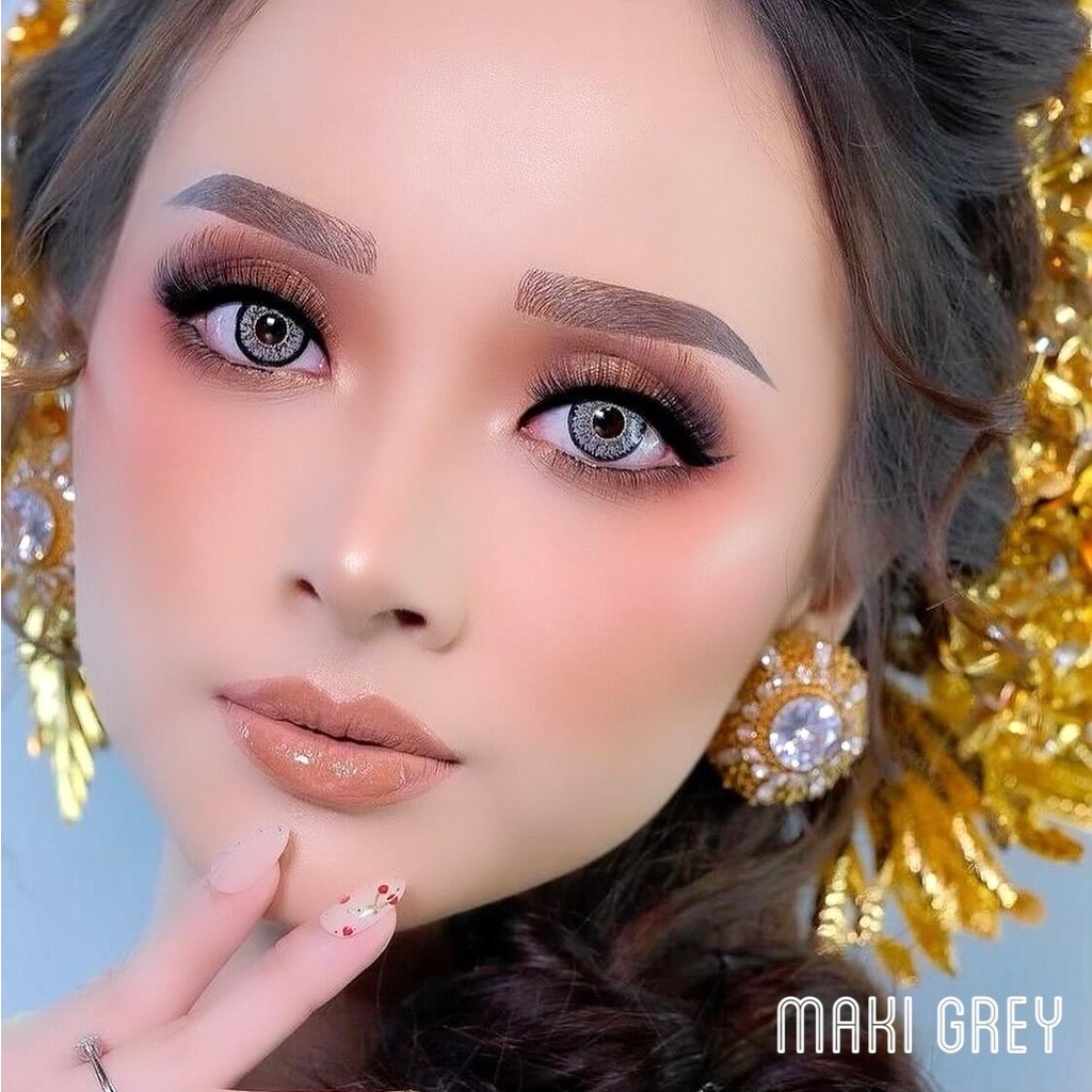 softlens URBAN MAKI MINUS grey/brown /soflens/lensa kontak