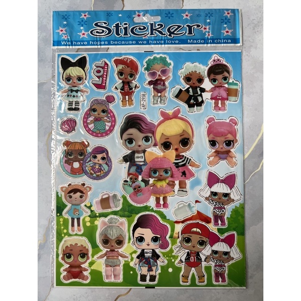

Gambar Tempel Laser Sticker Laser Anak Kartun Disney Karakter LOL