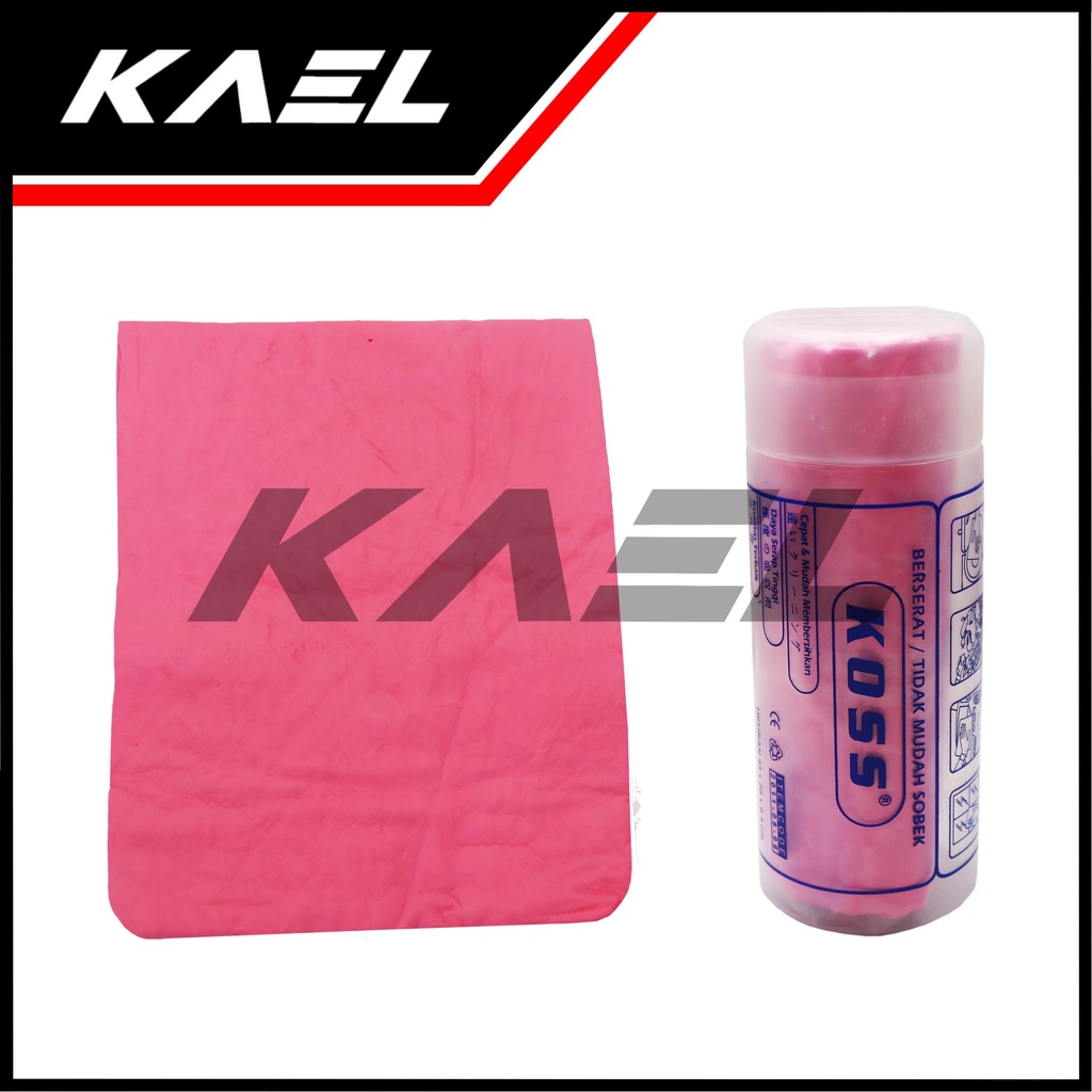 Lap Kanebo Koss High Quality Dengan Tabung Daya Serap Tinggi Tidak Mudah Sobek Berserat-Serat Canebo Chamois Serbaguna Mobil-Motor-Furnitur-dll Botol