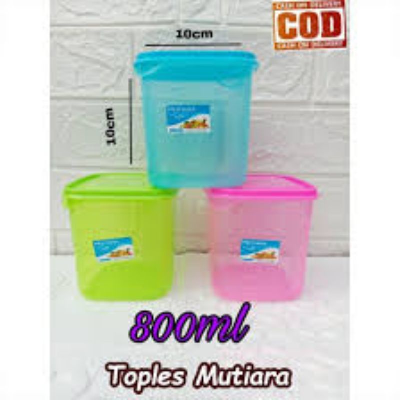 TOPLES WARNA WARNI + TUTUP SEAL RAPAT | lodong wadah kue kering kerupuk tepung| Toples Kotak 1liter 800ml 500ml | toples plastik kedap udara anti bocor retak