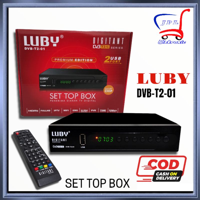Luby 01 Set Top Box Tv Digital  DVB T2 HD EWS / set top box dvbt2 Luby 01 / Digital set box tv Luby 