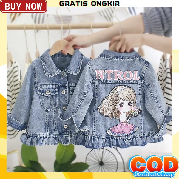 Jacet Jeans Anak Usia Tanggung Jacket Jins Crop Jeket Jaket Jeans Anak Cewek Kekinian Hits Jeket Lev