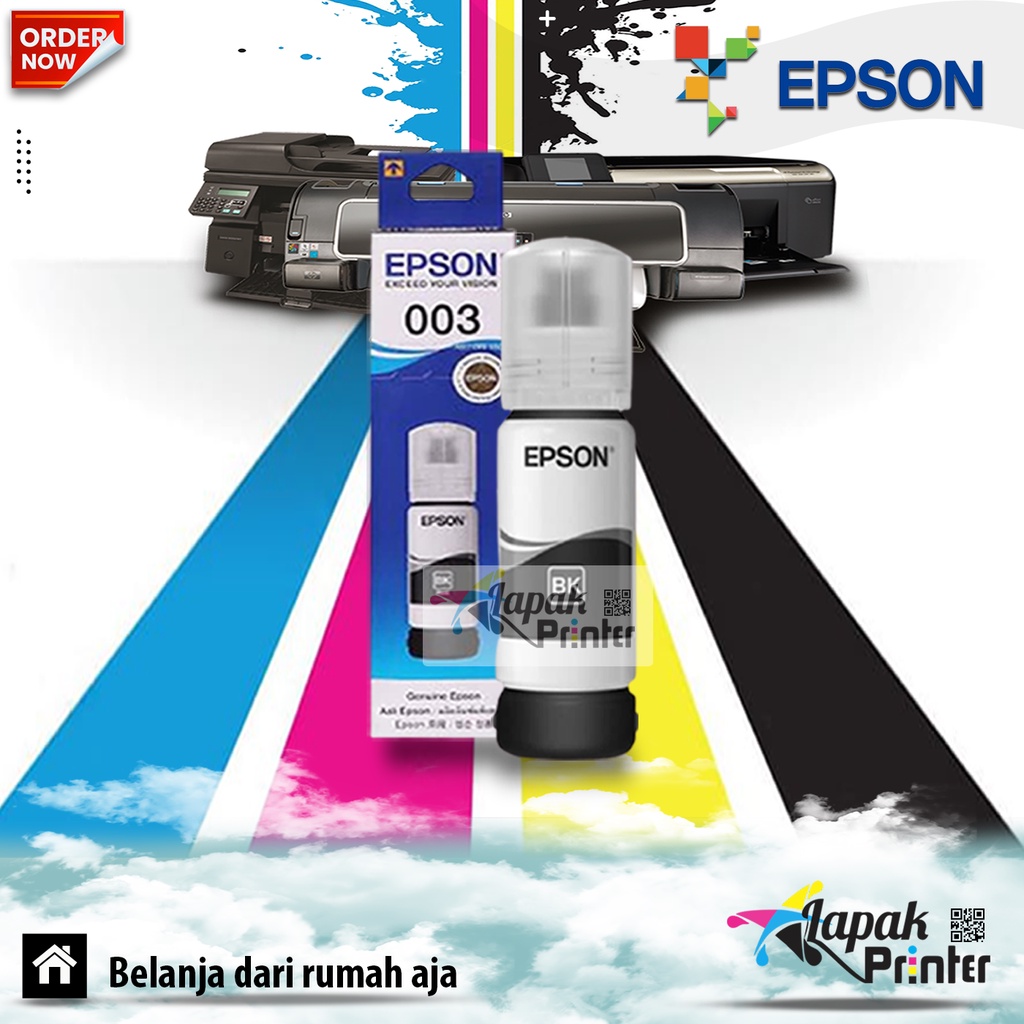 Jual Tinta Epson 003 K Original (Printer L1100/L3100/L3200/L5100/L5200
