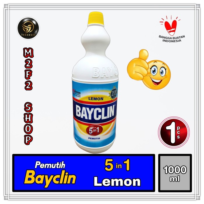 Pemutih Pakaian Bayclin 5in1 Lemon - 1000 ml | 1 Liter (Kemasan Satuan)