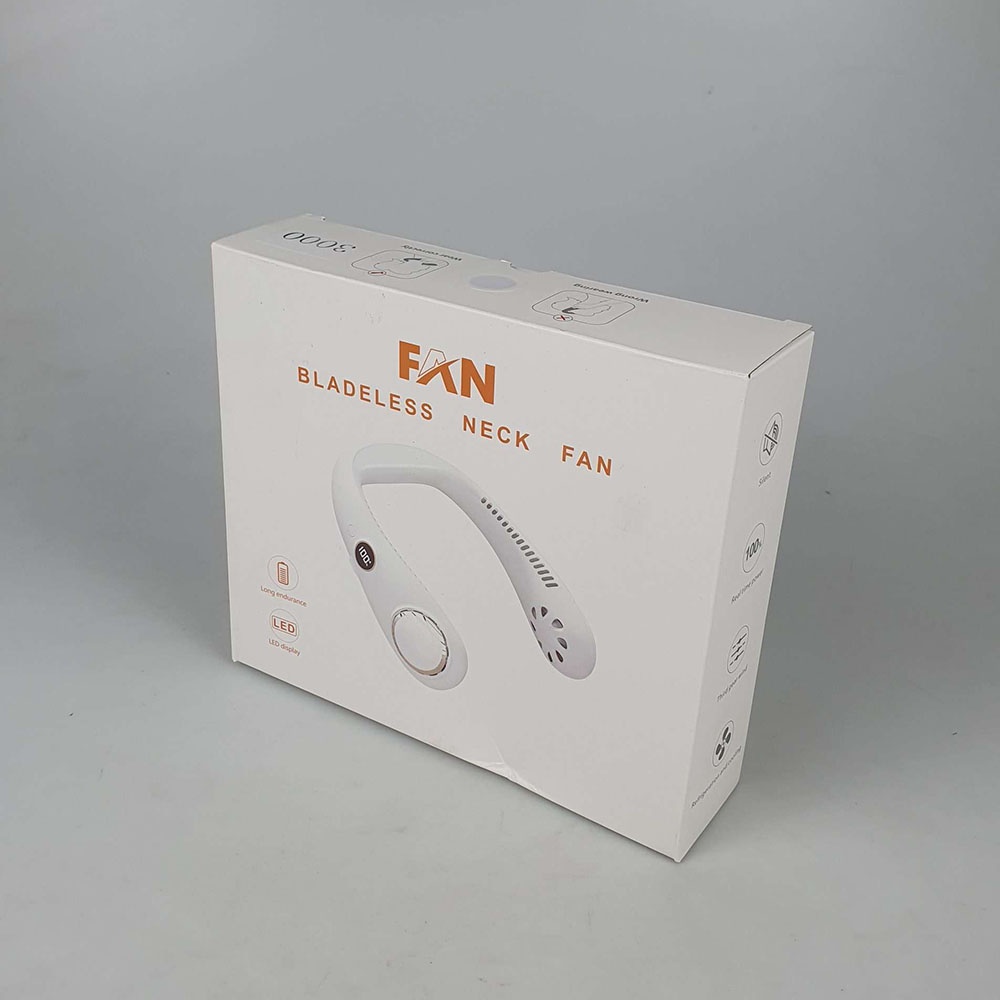 RecabLeght Kipas Angin Leher Portable Sports Leafless Neck Fan USB - N20 - White