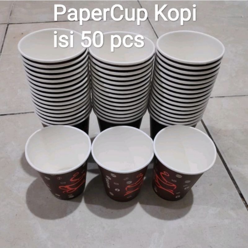 Jual Papercup Paper Cup Uk Oz Isi Pcs Gelas Kertas Gelas Kopi Cup Kertas Shopee