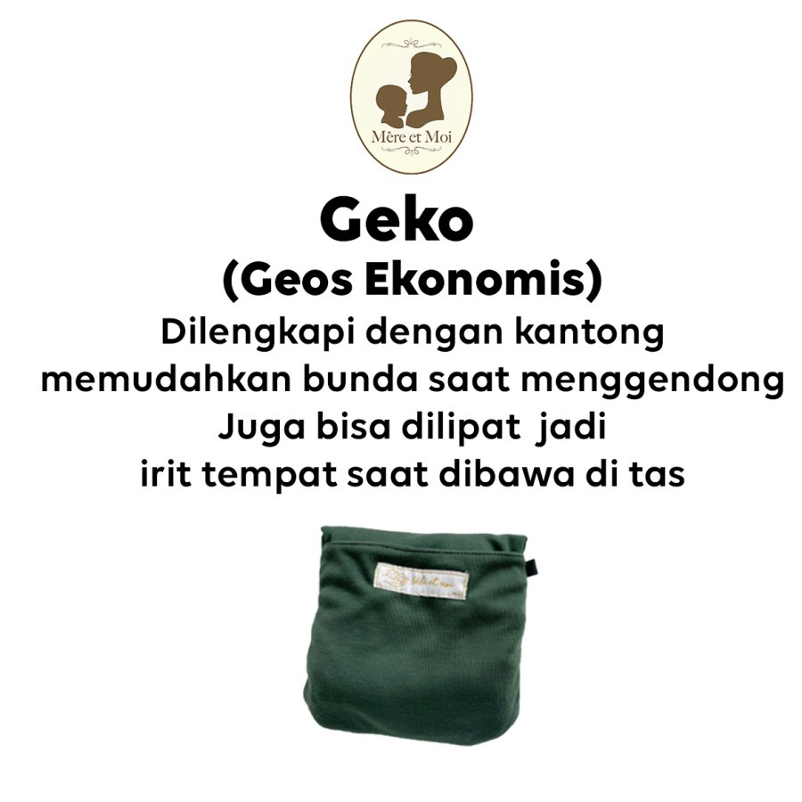 MERE ET MOI Geos Gendongan Bayi Geko Ekonomis Gendongan Bayi Kaos