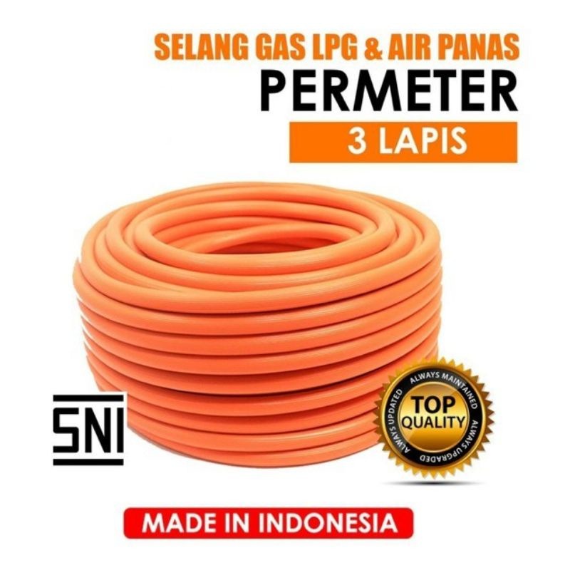 Selang gas Orange LPG 3 Lapis ecer Meteran merk Neoflex / Selang meteran