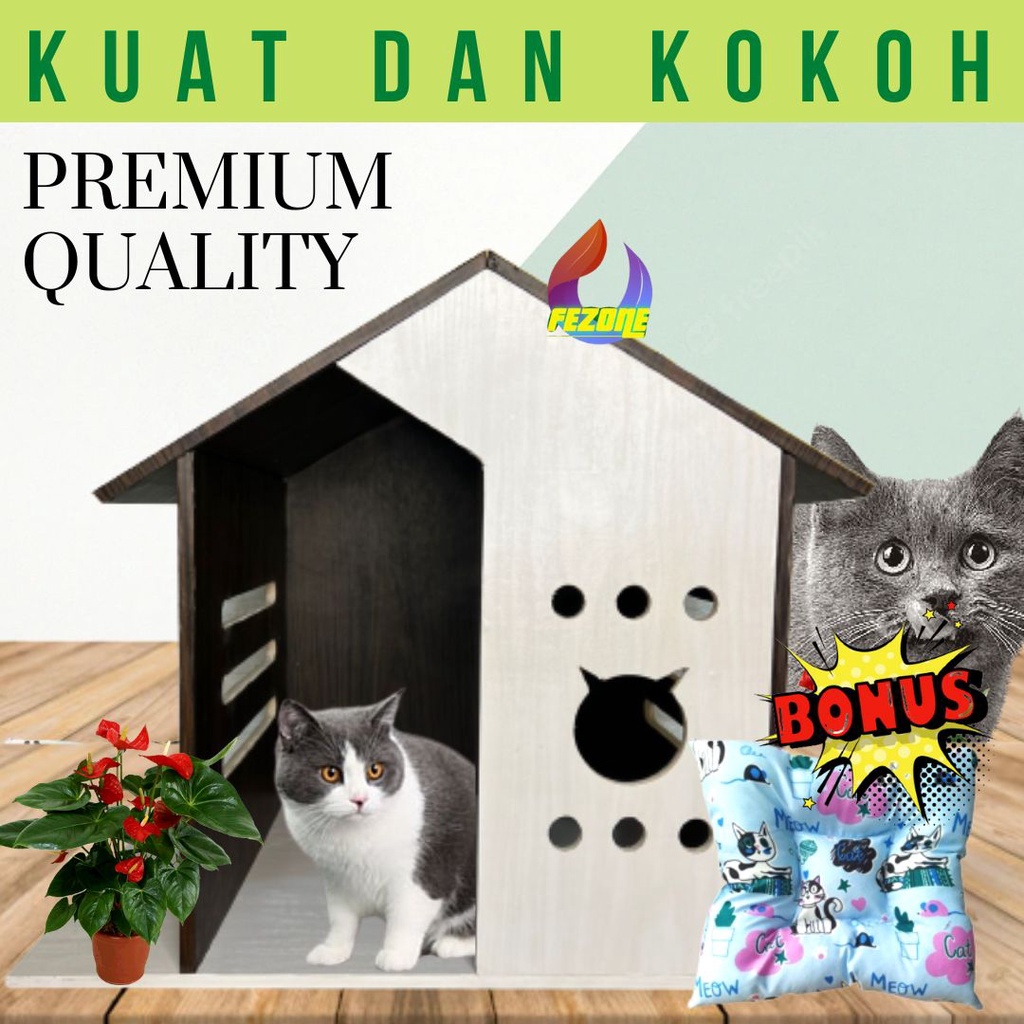 Rumah Kucing / Kandang Kucing / Pet House Anjing / Kandang Hewan Peliharaan FEZONE